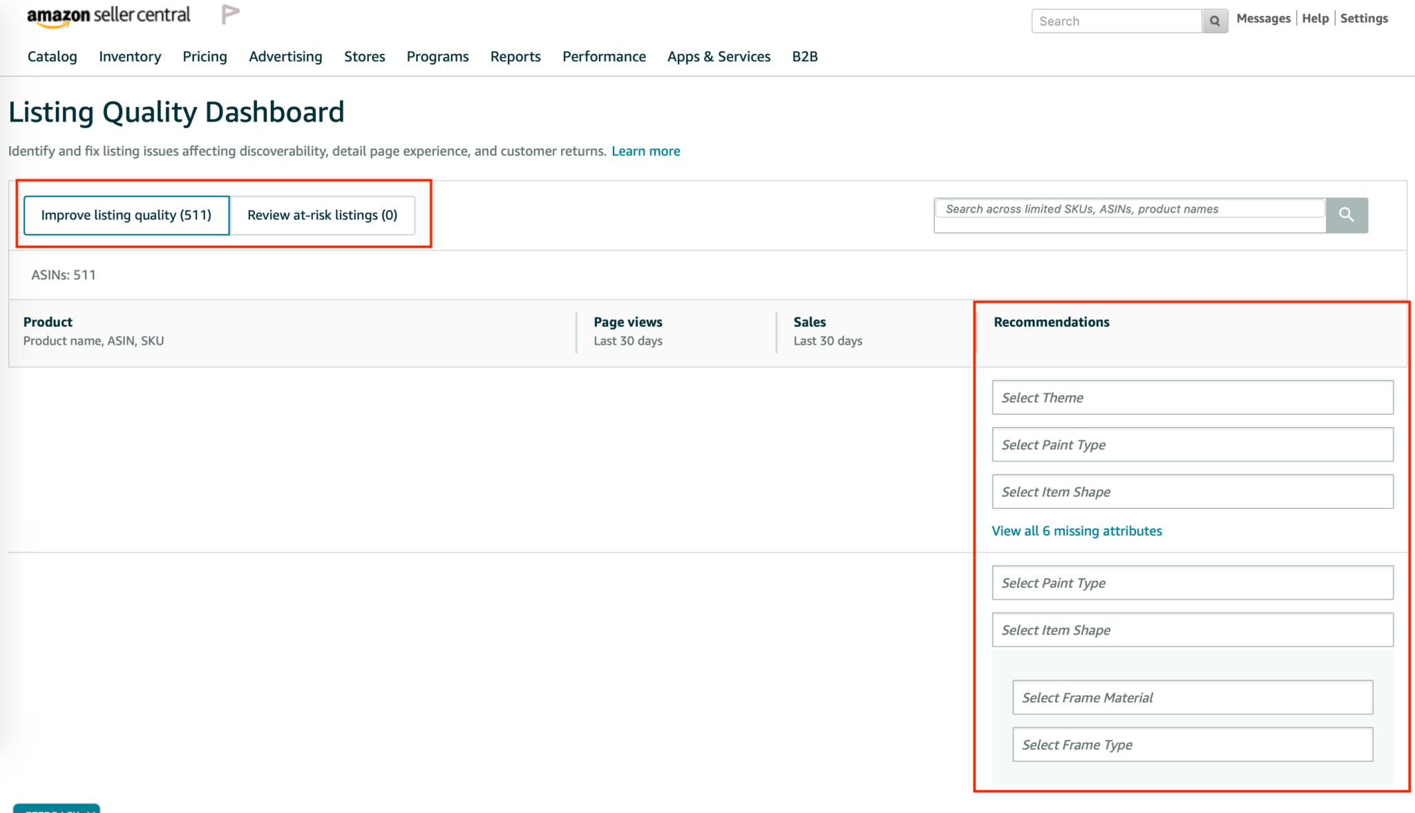 Listing Quality Dashboard Monitor & Improve the quality of your