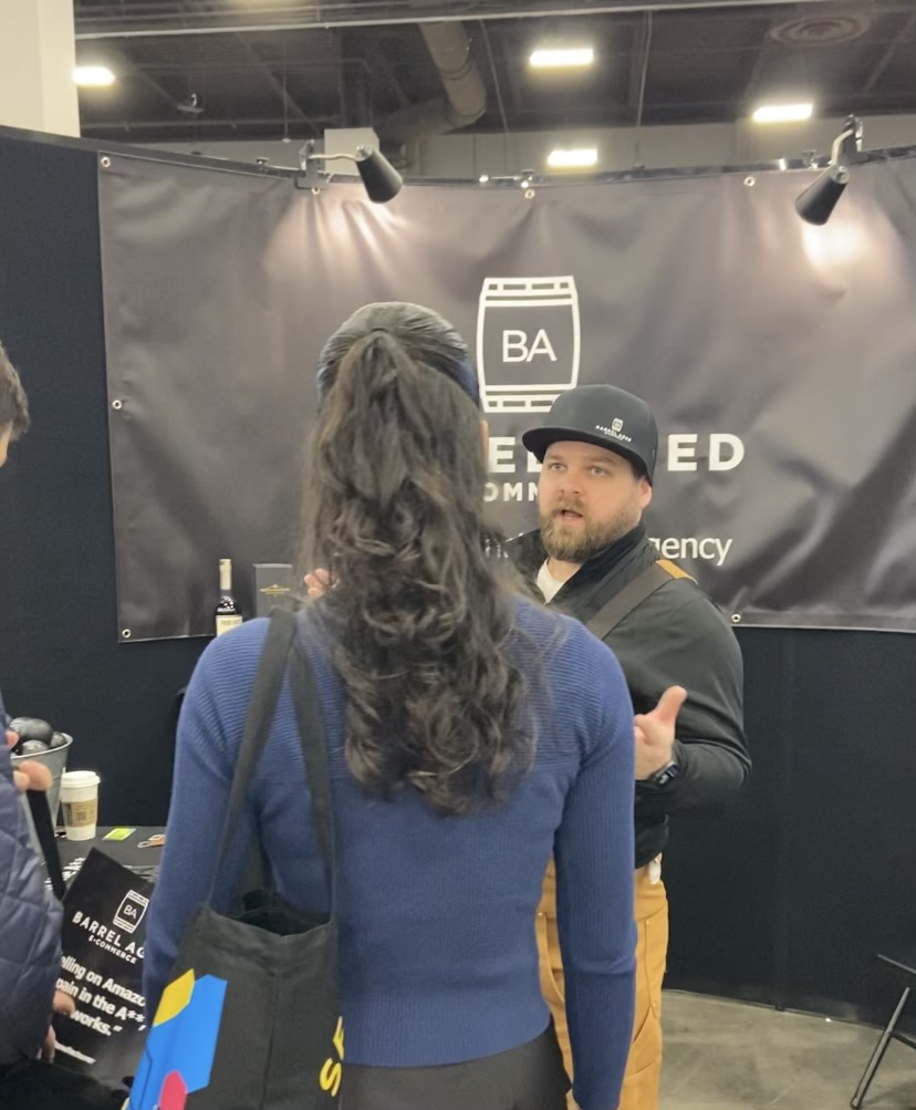 Barrel Aged Talking to Customer at Las Vegas Event